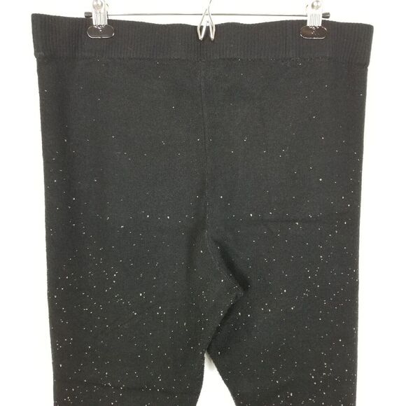 Torrid Women Plus Platinum Sweater Legging Pants Sz 3X  Lurex Black Pull On Cozy - Picture 5 of 8